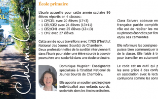 Article du bulletin municipal de Chimilin