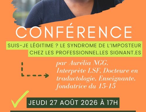 Conférence « Suis-je légitime ? Le syndrome de l&rsquo;imposteur chez les professionnel.les signant.es »